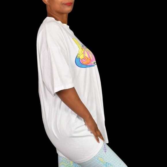 Vintage Tweety Bird Tee Warner Bros T Shirt Graphic White Cotton Crew Neck XXL - Picture 6 of 15